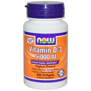 NOW Vitamin D-3 5000 ME / 240 sgels								
